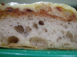 Pizza made from sourdough base