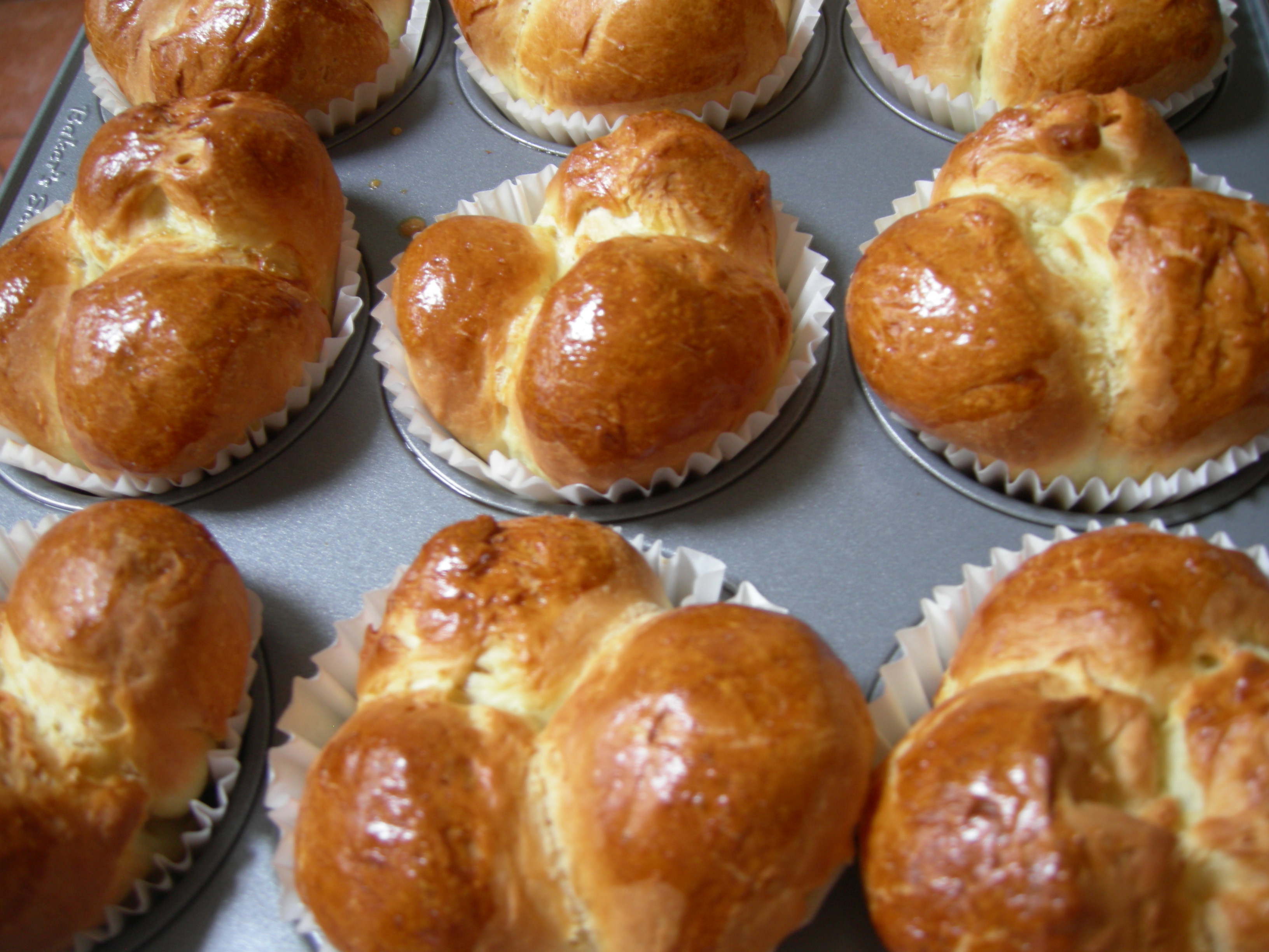 Freshly baked brioche