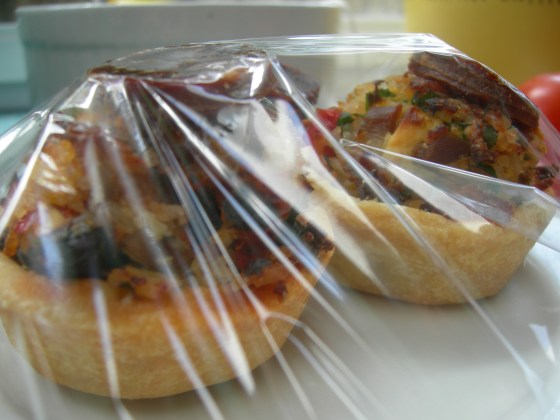 Mini Chicken, Leek and Olive Pies