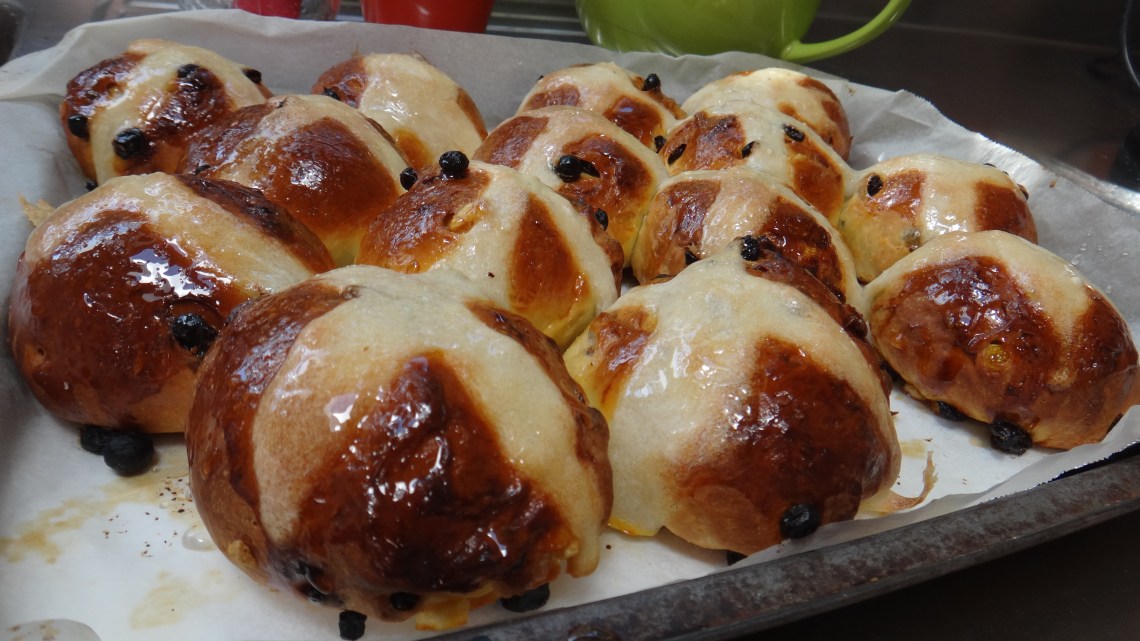 Tray of perfect Host Cross Buns