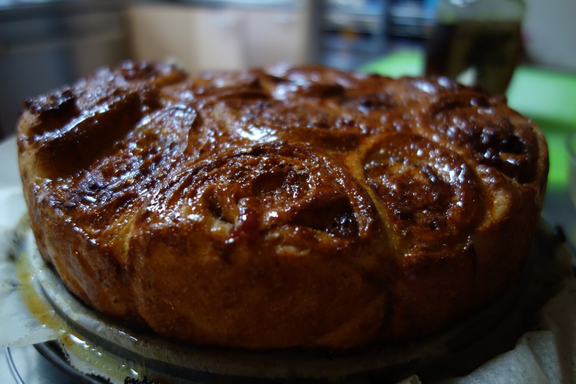 Pan of Bacon Maple Scrolls