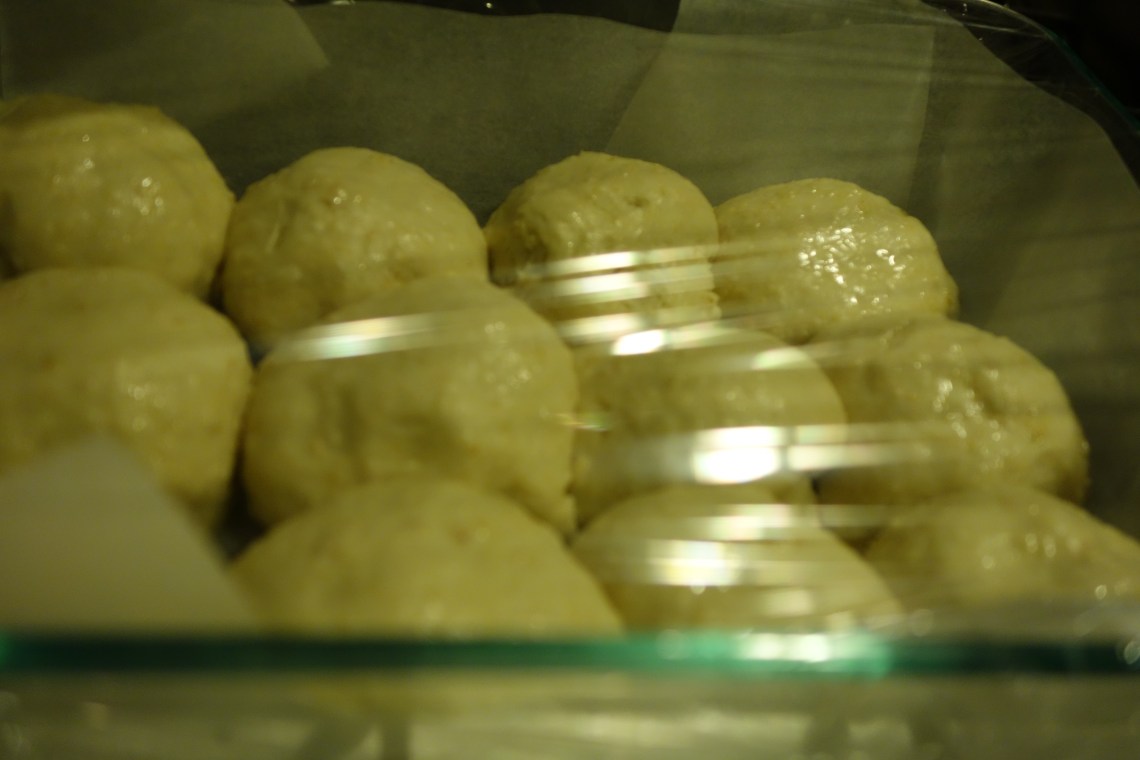 Sourdough Buns ready for Raising