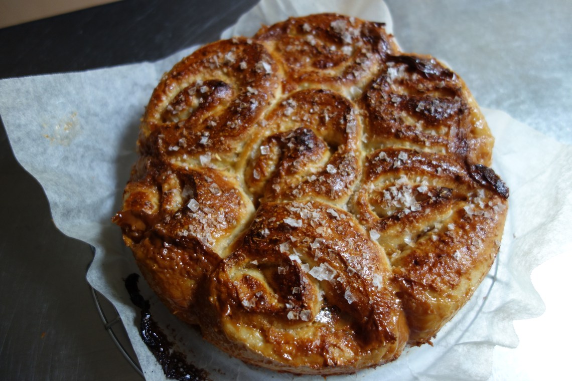 Baked Salted Caramel Scrolls